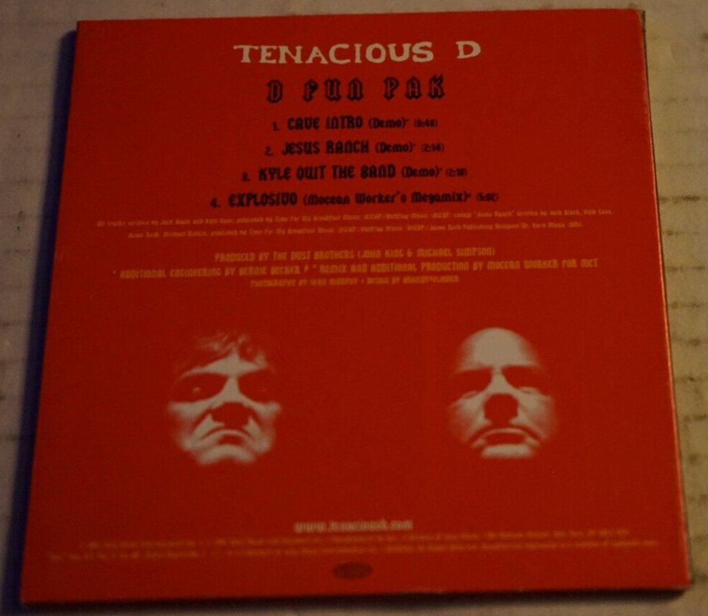 Tenacious D Fun Pak 4 Track Promo CD Demo Megamix Jack Black Kyle