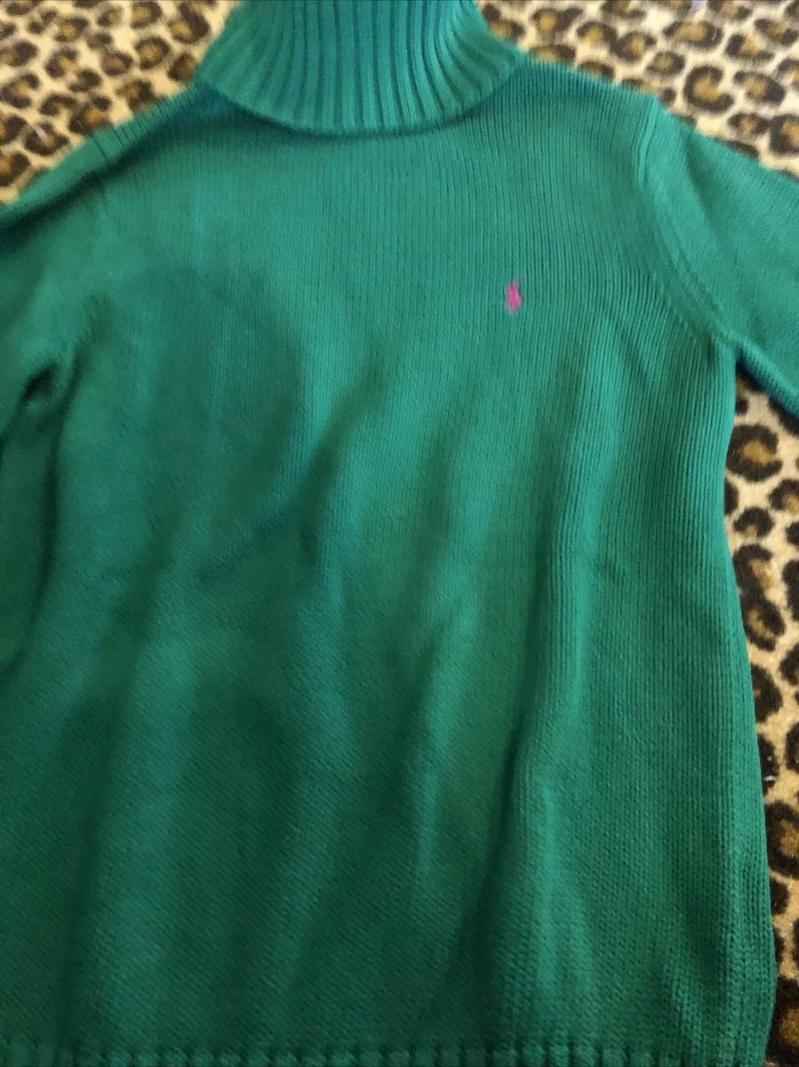 Bright green turtleneck cheap