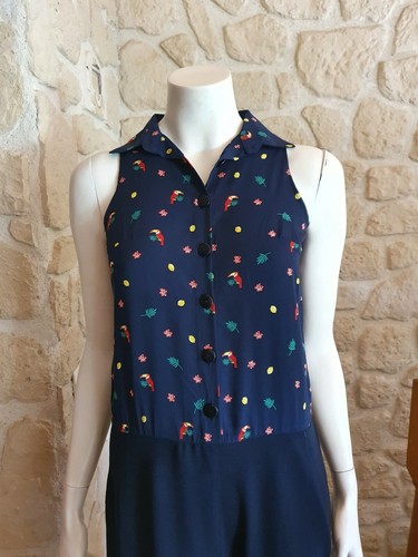 Combi-pantalon bleu neuf taille 34 marque Ikone Paris modèle Combi (sa) - Imagen 2 de 5