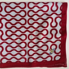 Vivienne Westwood Handkerchief - 50cm - Squiggles - Burgundy/Light Blue - RARITY