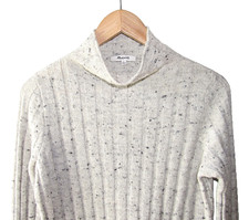Madewell NWT Size S Donegal Gray Tweed Speckled Ribbed Cozy Sweater