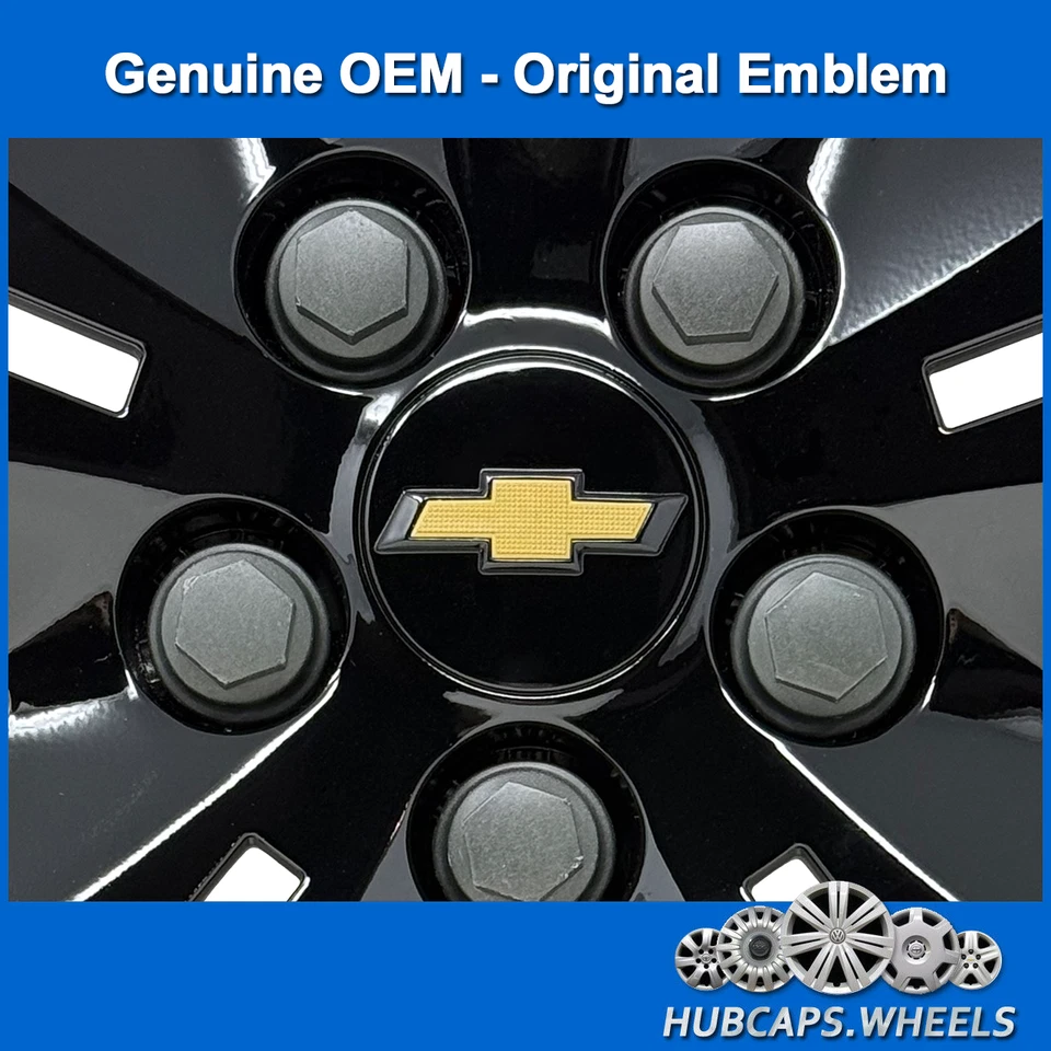 Hubcap Set for Chevrolet Cruze 2012-2016 - OEM 16-in Custom Gloss Black 3294 - Image 3 of 4