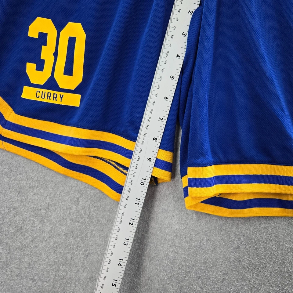 Pantalones Cortos Golden State Warriors Hombres Ropa Activa Grande Azul Logo UNK Stephen Curry 30 Foto 4 de 4