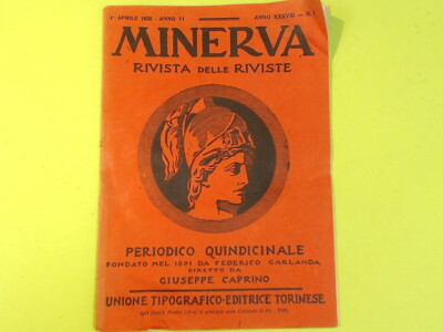 MINERVA ZEITSCHRIFT QUINDICINALE UTET APRIL 1928 NR. 7