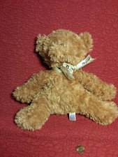 Anico Brown Teddy Bear Plush Stuffed Bear with Flowered Bow 9" D26