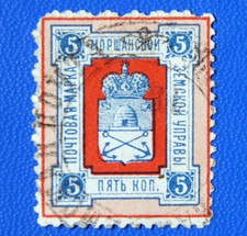 RUSSIA TIMBRE  RUSSIE ZEMSTVO MORSHANSK  CH 21, SCH 20 