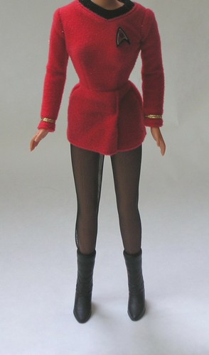 Star Trek Lieutenant Uhura Officer uniform outfit Barbie clothes dress boots - Picture 2 of 3