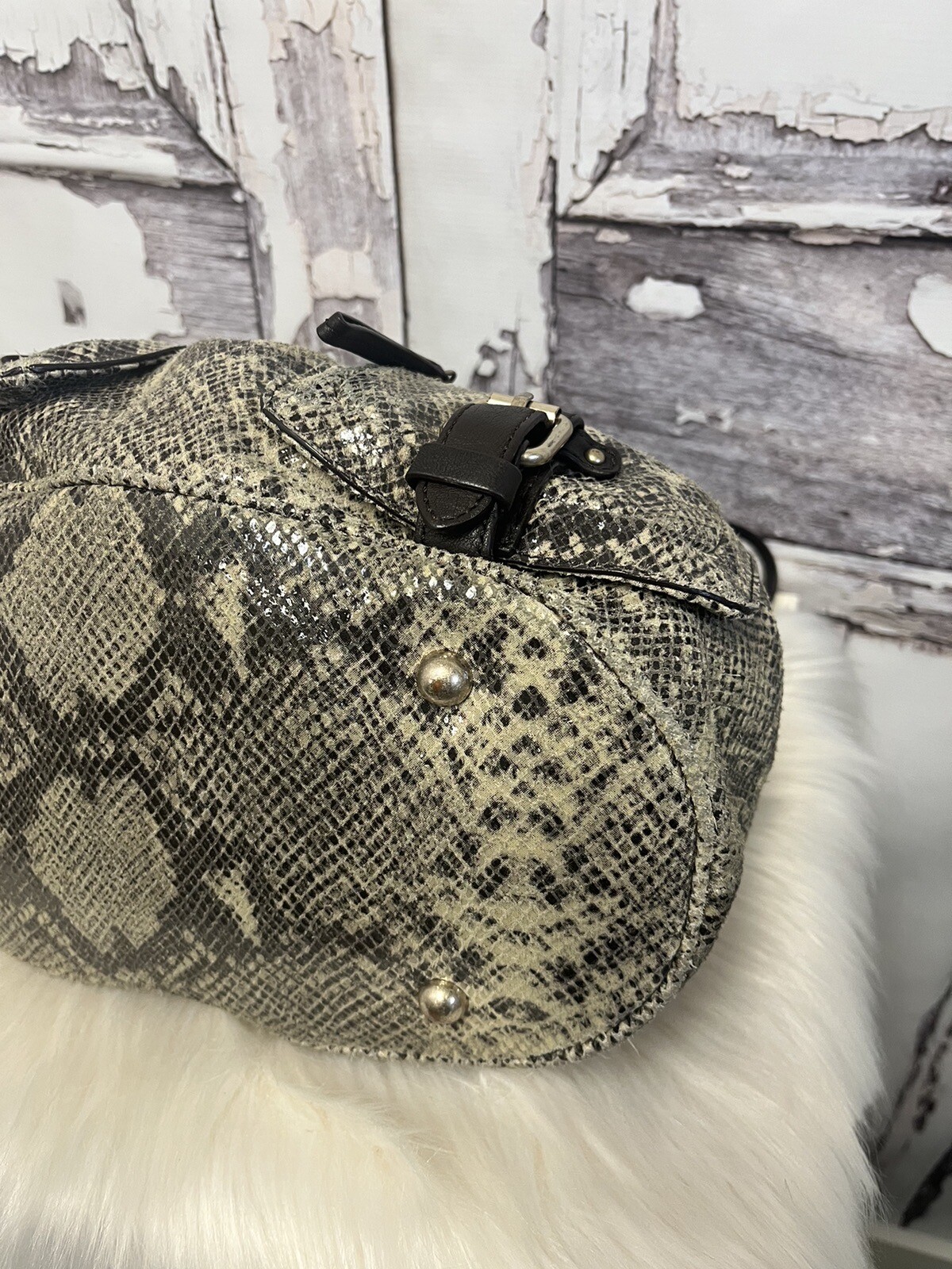 Banana Republic Python Leather Print Drawstring B… - image 5