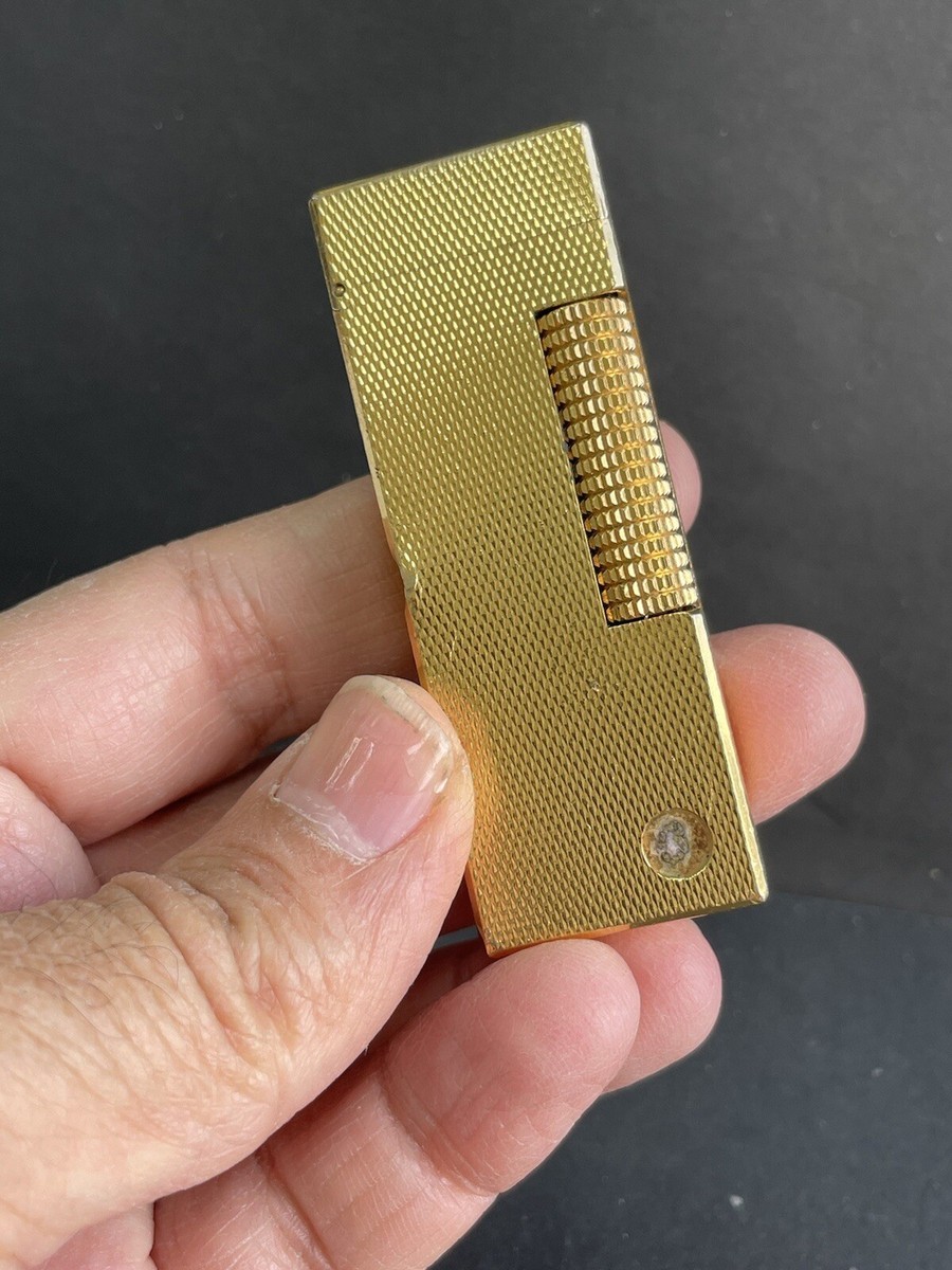 dunhill ゴールド テクスチャー アクセサリー Dunhill Unique Gold Barley Grain Lighter | Art Brown