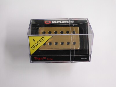 DiMarzio F-spaced Titan Bridge Humbucker W/Gold Cover Black Poles