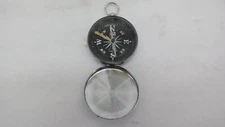 Vintage Flip Lid Compass Pendant 1 3/4"    LW2