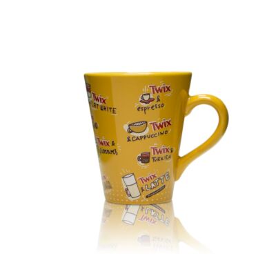 Twix  Kaffeetasse Glas 0,28l Teetasse Kakaotasse Heiße Schokolade Geschirr