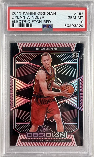 Dylan Windler 2019-20 Panini Obsidian #195 Etch Red RC #5/5 PSA 10 GEM MT Cavs