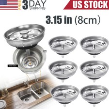 Sink Strainer Stopper Kitchen Stainless Steel Drains Basket Standard Replacement