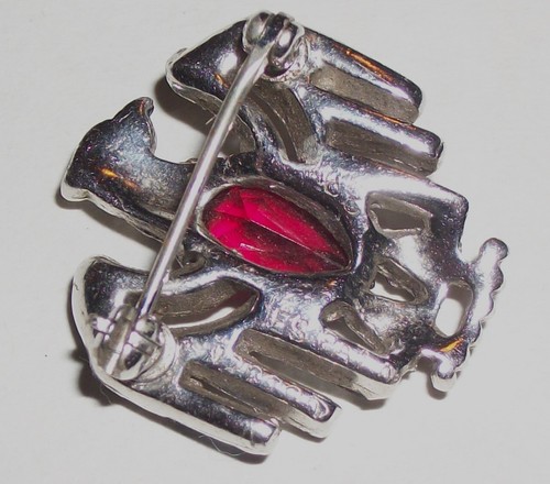 1940 PATRIOTISCHE Vintage TRIFARI A. PHILIPPE MINI ADLER STRASS EMAILLE ANSTECKNADEL BROSCHE🦅 - Bild 8 von 12