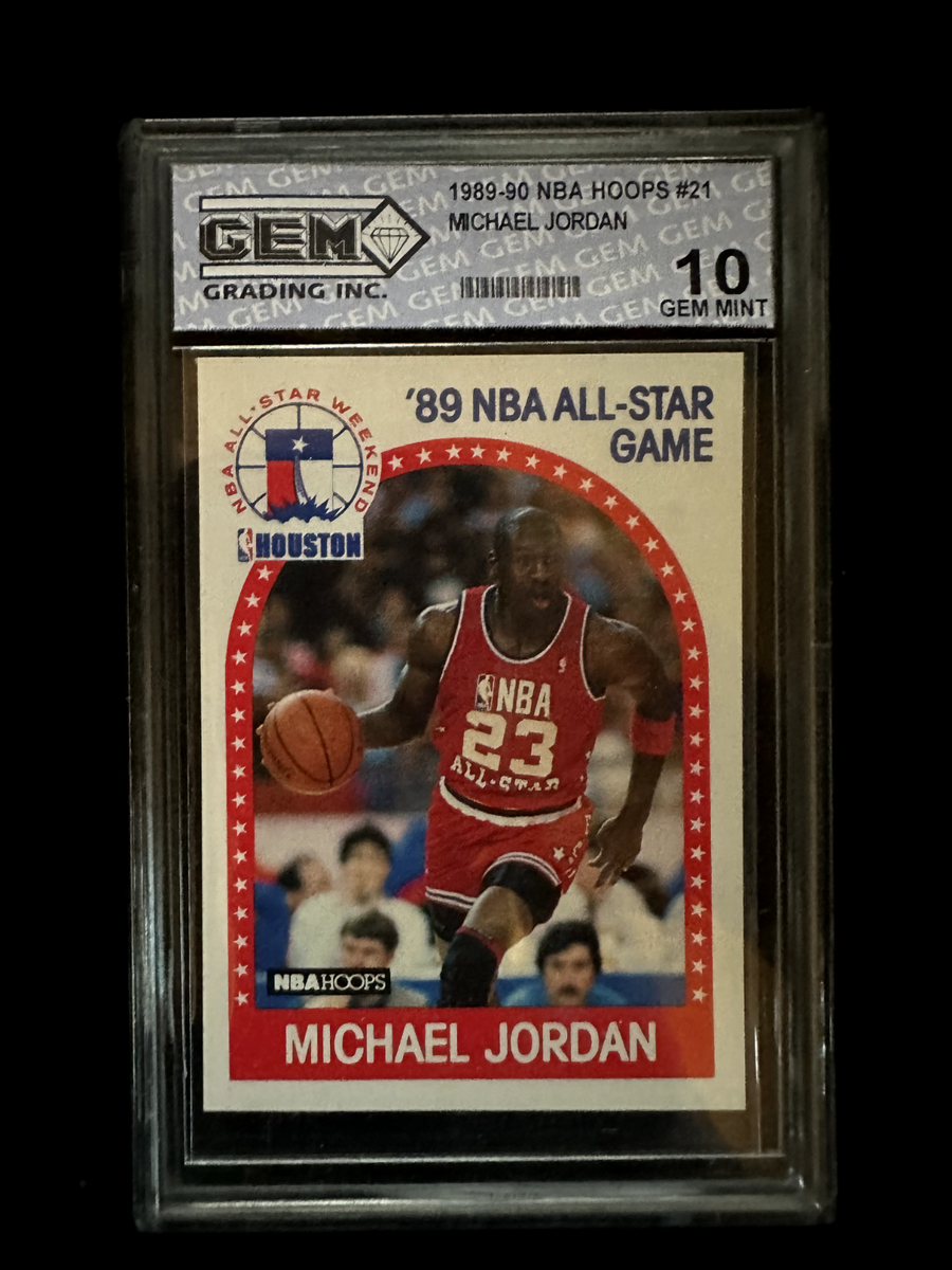 1989 NBA HOOPS MICHAEL JORDAN ALL-STAR GAME #21 HOF RARE CARD PSA