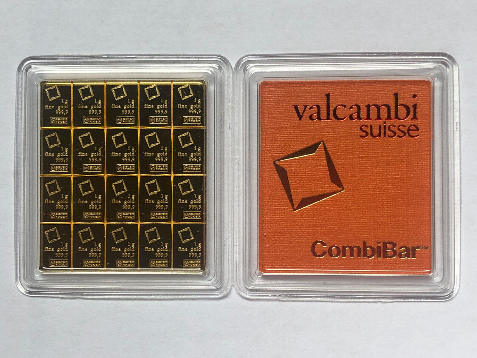 1 GRAM GOLD AND 10 GRAMS SILVER 999 FINE VALCAMBI SUISSE BULLION Goedkope hoge kwaliteit