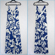 Vintage Countdown By Osti 70's Retro Navy Blue Maxi Dress Size 10 Australia Long