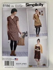 Wrap Dress Apron Sewing Pattern Size 12-20 SIMPLICITY 8186