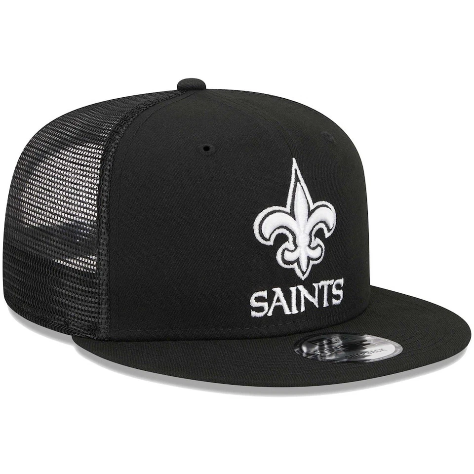 Кепка бейсболка мужская основная New Era 9FIVE NFL New Orleans Saints черная водитель грузовика - Изображение 3 из 4