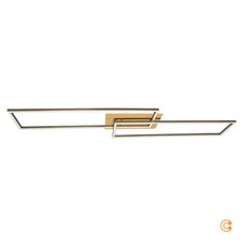 JUST LIGHT Deckenleuchte Lampe LED dimmbar Stahl Holz Fernbedienung Iven 110 cm