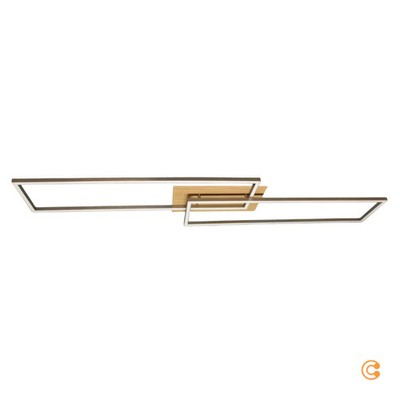 JUST LIGHT Deckenleuchte Lampe LED dimmbar Stahl Holz Fernbedienung Iven 110 cm