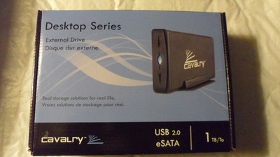 NOS open box Cavalry 1TB USB 2.0 + eSata External Hard Drive CAXB3701T0