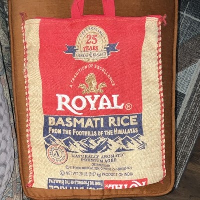 Royal Basmati Rice Feed Sack Advertising Cloth Rectangular Pictorial  bag