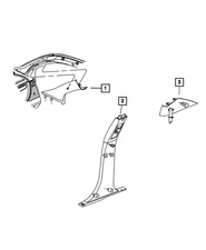 Genuine Mopar B Pillar Molding Left 1SY21HL1AB