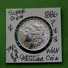 1886 P Morgan Dollar IMPRESSIVE CHOICE FROSTY GEM CH BU Ultra SUPER High Grade $