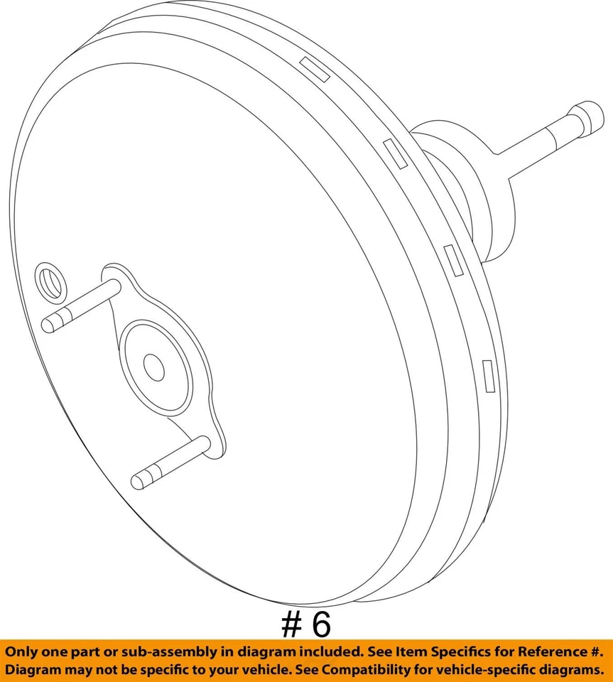 Power Brake Booster 4 Door X Model Fits 16-17 FIAT 500 800406 Foto 3 de 4