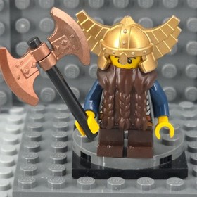 LEGO Castle Fantasy Era Warrior Dwarf Gold Helmet 852702 Battle Pack cas430