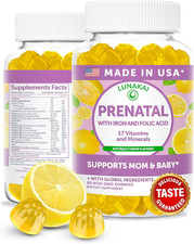 Lunakai USA Made 17-In-1 Prenatal Vitamins for Women with Iron & Folic Acid–60Ct