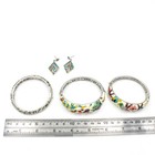 Belle Etoile Sterling Silver Colorful Enamel Bracelet Earrings Lot of 4 #S5596-5 — photo 10
