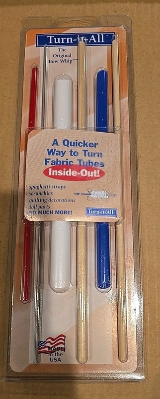 Vintage Turn-It All Fabric Tube Turner Sewing Tool The Original Bow Whip NEW