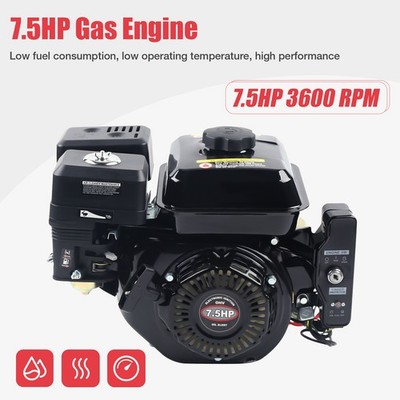 Gas Engine Electric Start Side Shaft Motor OHV Gasoline Engine 3600RPM 7.5HP NEW