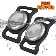 2 Pack Waterproof AirTag Dog Collar Holder Case for Dog Collar with AirTag Hold