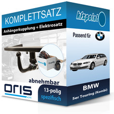 Für BMW 5er Touring 04- ORIS Anhängerkupplung abnehmbar + 13polig E-Satz neu
