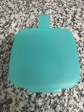Tupperware Forget Me Not Fridge Hanging Cheese Keeper Container Green