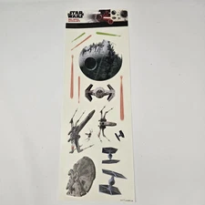 New Star Wars Peel & Stick Wall Decals Death Star Millenium Falcon Tie Fighter