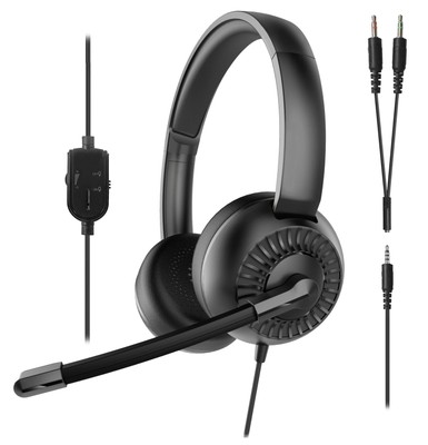 Speedlink METIS USB stereo headset - lightweight wired headset with microphone a