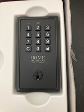 Home Decorators Square Matte Black Electronic Single Cylinder Keypad Deadbolt