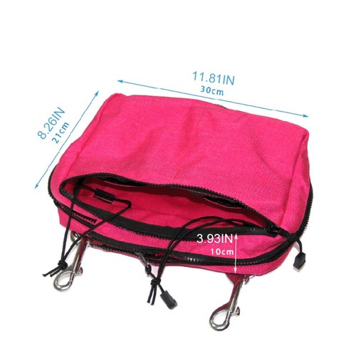 Drifting Diving Gear Storage Bag Purse Side Mount Pocket Zipper Pouch with Hooks - Picture 6 of 8