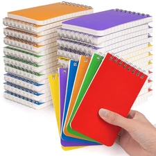 Pocket Notebook Bulk 3x5 Inch, 42 Packs Mini Top Bound Spiral Notepad, Memo P...