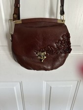 Patricia Nash Rosette Tooled Leather GORGEOUS Crossbody-British Tan