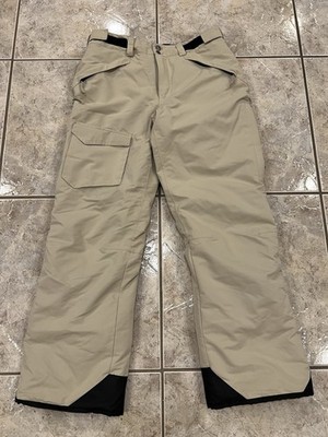 Mens Medium Iceburg Outerwear Beige Snow Pants Snowboarding Waterproof Insulated
