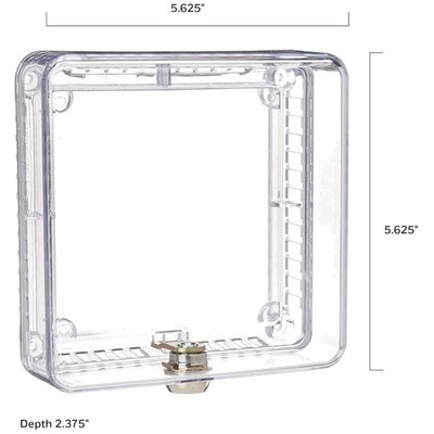 Small Clear Thermostat Guard with Lock & Key