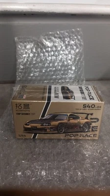 POPRACE Pop Race 1/64 Top Secret GT300 Supra Chrome Gold PR640277 NEW UK STOCK