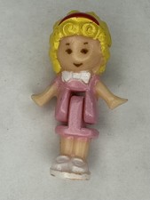 1989 Polly Pocket Pink Dress - Pollys Flat/Jewel Case/Disco Cassette Figure Only