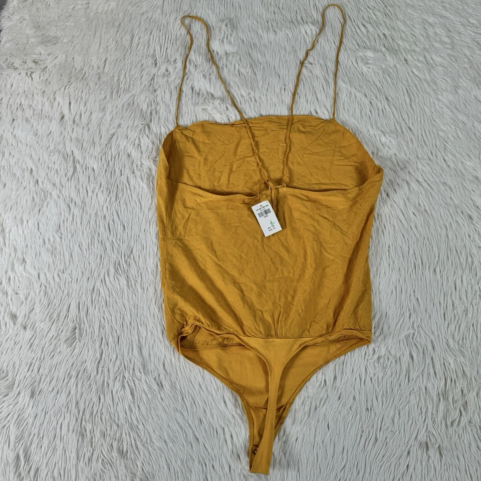 Abercrombie & Fitch желтый бюстгальтер бесплатный 90-х Cami боди женский размер большой - Изображение 4 из 4